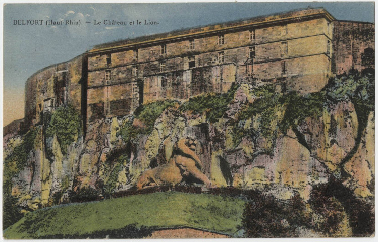 Belfort (Haut-Rhin), le château et le Lion.