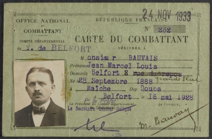 BAUVAIS Jean Marcel Louis