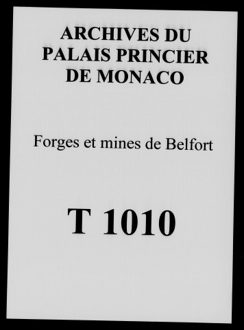 Différends relatifs à l'exploitation de mines ou forges dans les lieux litigieux du comté de Belfort, notamment Phaffans (1578-1748), privilèges accordés par l'archiduc Ferdinand au seigneur de Stadion sur les mines de la région de Masevaux dépendant des seigneuries de Belfort et de Rougemont: copie informe (1578-1583), arrêt du Conseil d'Etat (21 octobre 1687) interdisant aux seigneurs de Rottenbourg et de Rosen, autorisés à établir une forge à Masevaux (juin 1686) d'extraire du minerai des bans de Chèvremont et de Pérouse. Procédure du duc de Mazarin contre Anthès, fermier des forges de Rottenbourg, de tirer du minerai de Bessoncourt en la paroisse de Phaffans (le Conseil Souverain d'Alsace déboute le duc, 4 mai 1706); accord entre les fermiers des forges de Belfort et de Masevaux pour la traite du minerai dans les lieux litigieux. Reprise du litige en 1737, époque à laquelle Anthès, fermier de Masevaux et de Belfort, exporte à Masevaux du minerai belfortain. Arrêts du Conseil Souverain d'Alsace (juin 1737), du Conseil d'Etat à la requête du duc de Mazarin, enfin du Conseil Souverain d'Alsace (23 février 1748) déboutant le duc de Mazarin.