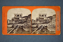 Paris (XVIe arrt), Porte d'Auteuil, gare ferroviaire d'Auteuil-Boulogne, ruines.