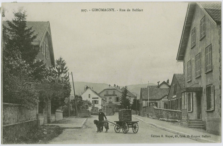 Giromagny, rue de Belfort.