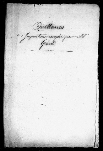 Quittances d'impositions.