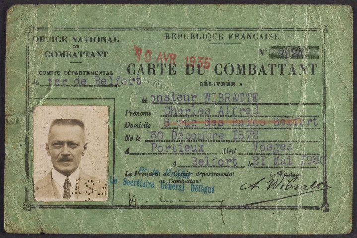 WIBRATTE Charles Alfred