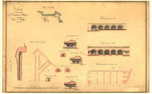 Atlas des fortifications, Souterrains de la demi-lune 49 ; plan des casemates de la courtine 49