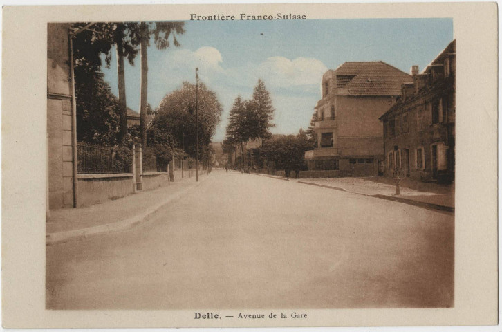 Frontière Franco-Suisse, Delle, avenue de la gare.