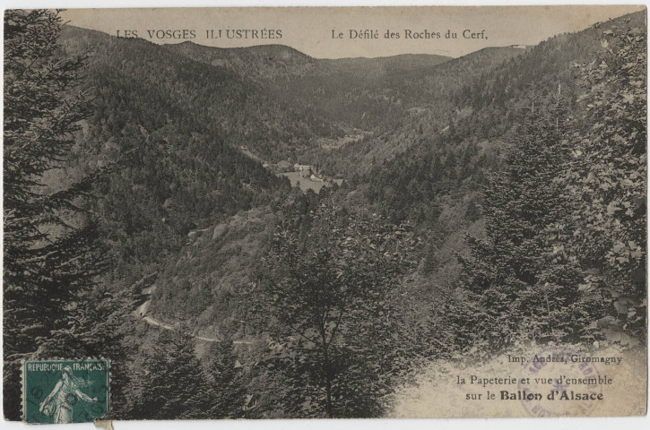 Les Vosges illustrées, le défilé des Roches du cerf.