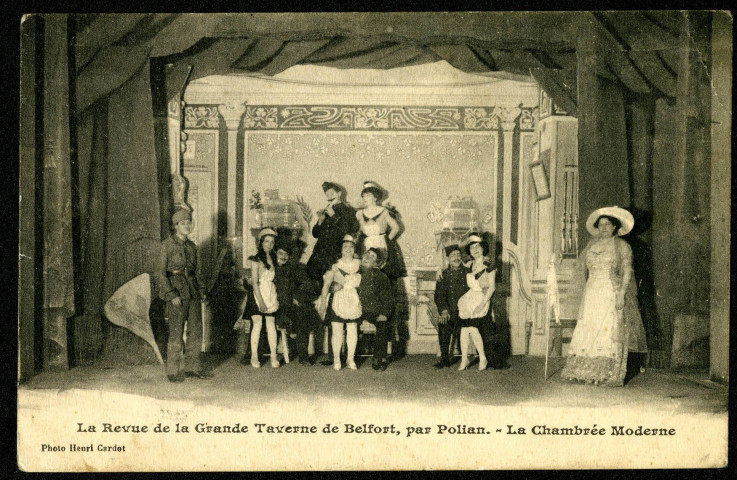 La Revue de la Grande Taverne de Belfort, par Polian."La Chambrée Moderne".