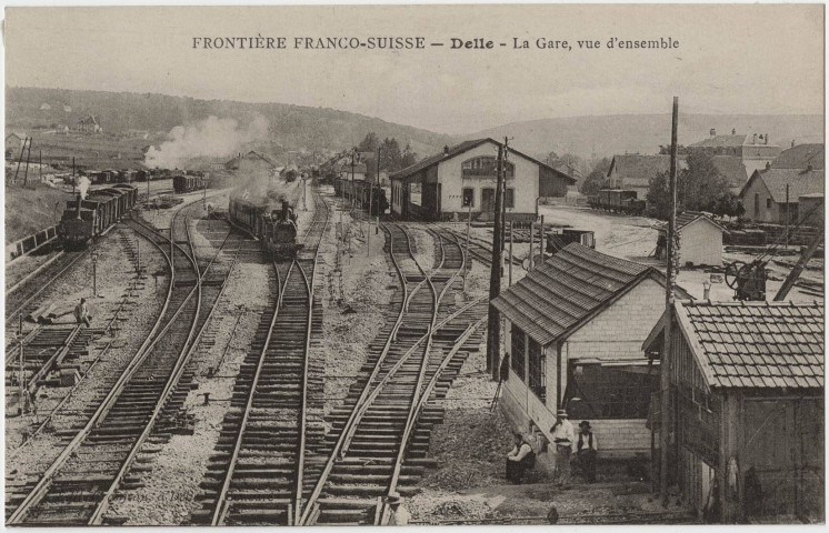 Frontière franco-suisse, Delle, la gare, vue d'ensemble.
