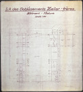 Etueffont-Bas, "Société Anonyme des Etablissement Zeller Frères", plan filature (plan de masse), 2 avril 1948.