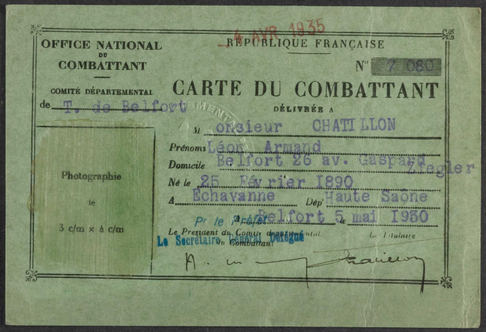 CHATILLON Léon Armand