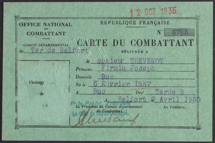 THEVENOT Firmin Joseph