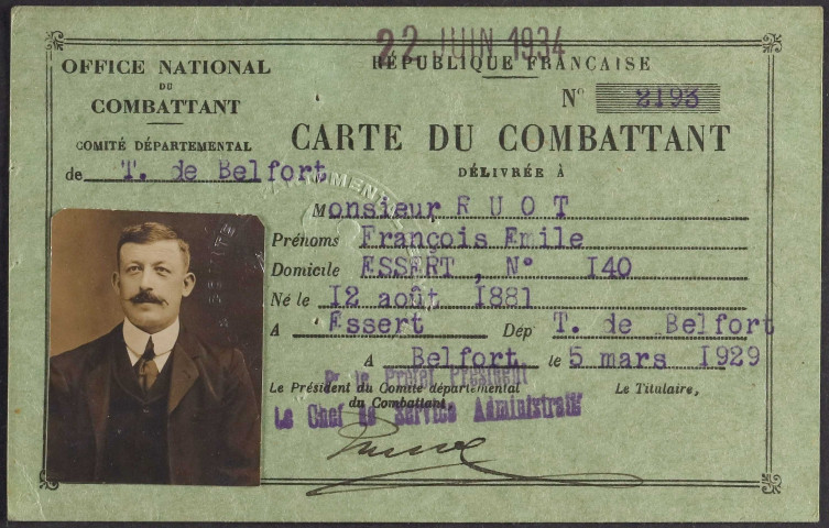 RUOT François Emile