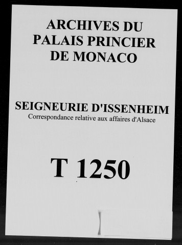 Comptes rendus de messieurs Julien et Henri de Boug, intendant et agent du duc de Mazarin.