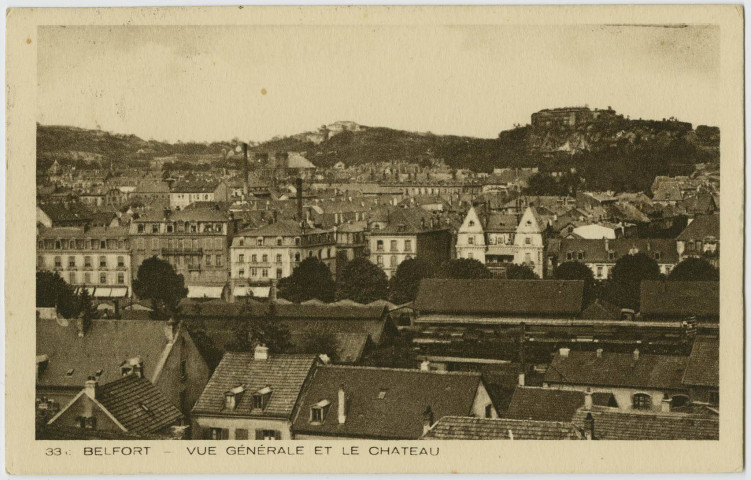 Les Vosges, Belfort, vue générale et le château.