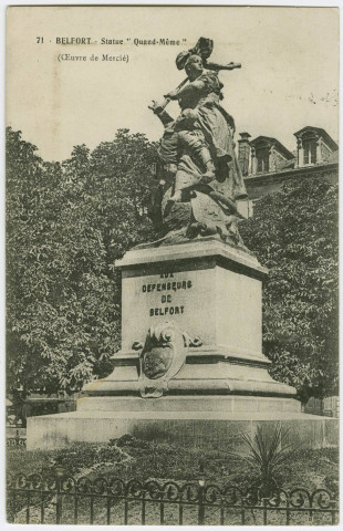 Belfort, statue Quand-Même (œuvre de Mercié).