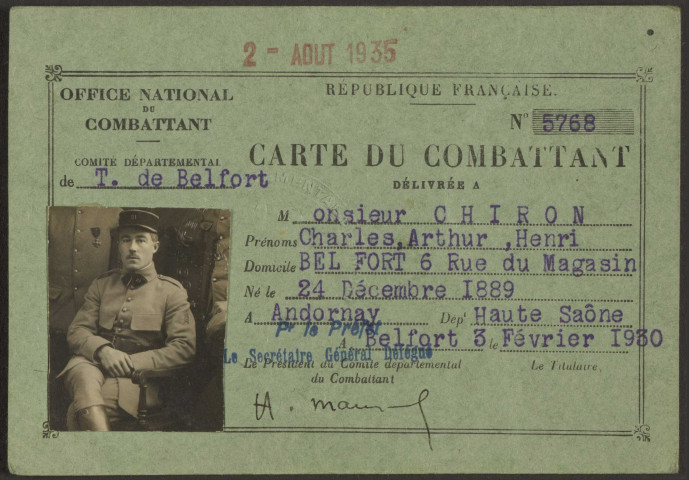 CHIRON Charles Arthur Henri