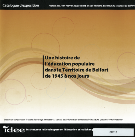 Une histoire de l'éducation populaire dans le Territoire de Belfort de 1945 à nos jours